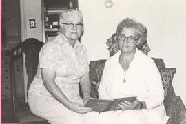 Coleraine Postmaster Descendants, Mrs. Watson and Mrs. Cook, ca. 1979