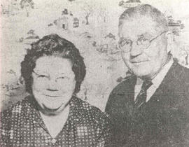 Elgin Mills Postmaster and Postmistress, Mr. and Mrs. William Espey, ca. 1950