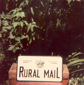 Car Sign for Rural Mail Carrier, 1979