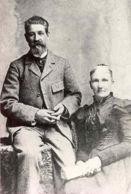 Elder's Mills Postmaster, David Elder and Wife, ca. 1890