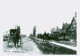 Woodbridge, Eighth Avenue or Kipling Avenue, looking north, repairing railway tracks, n.d.